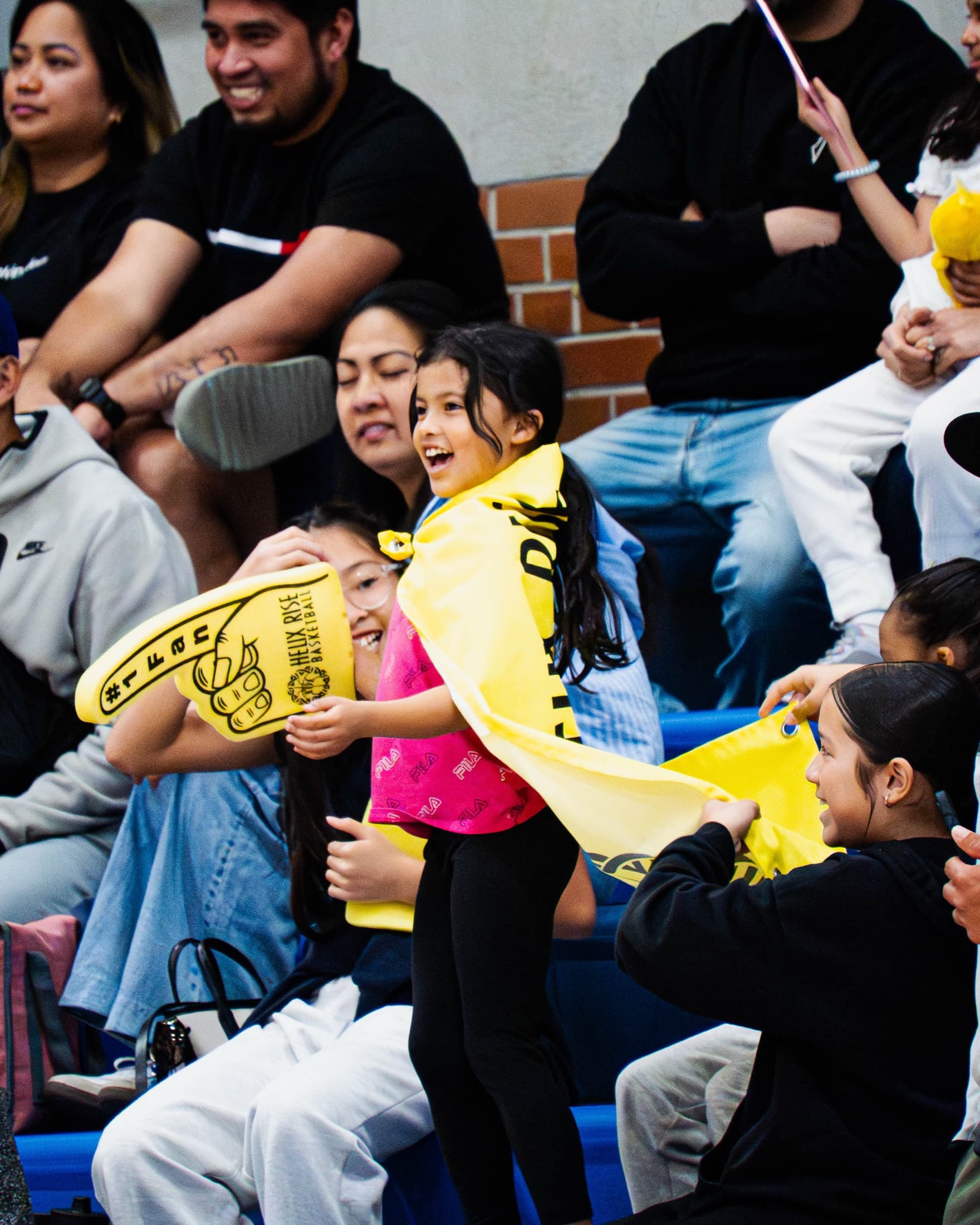 Supporters celebrating in the stands
